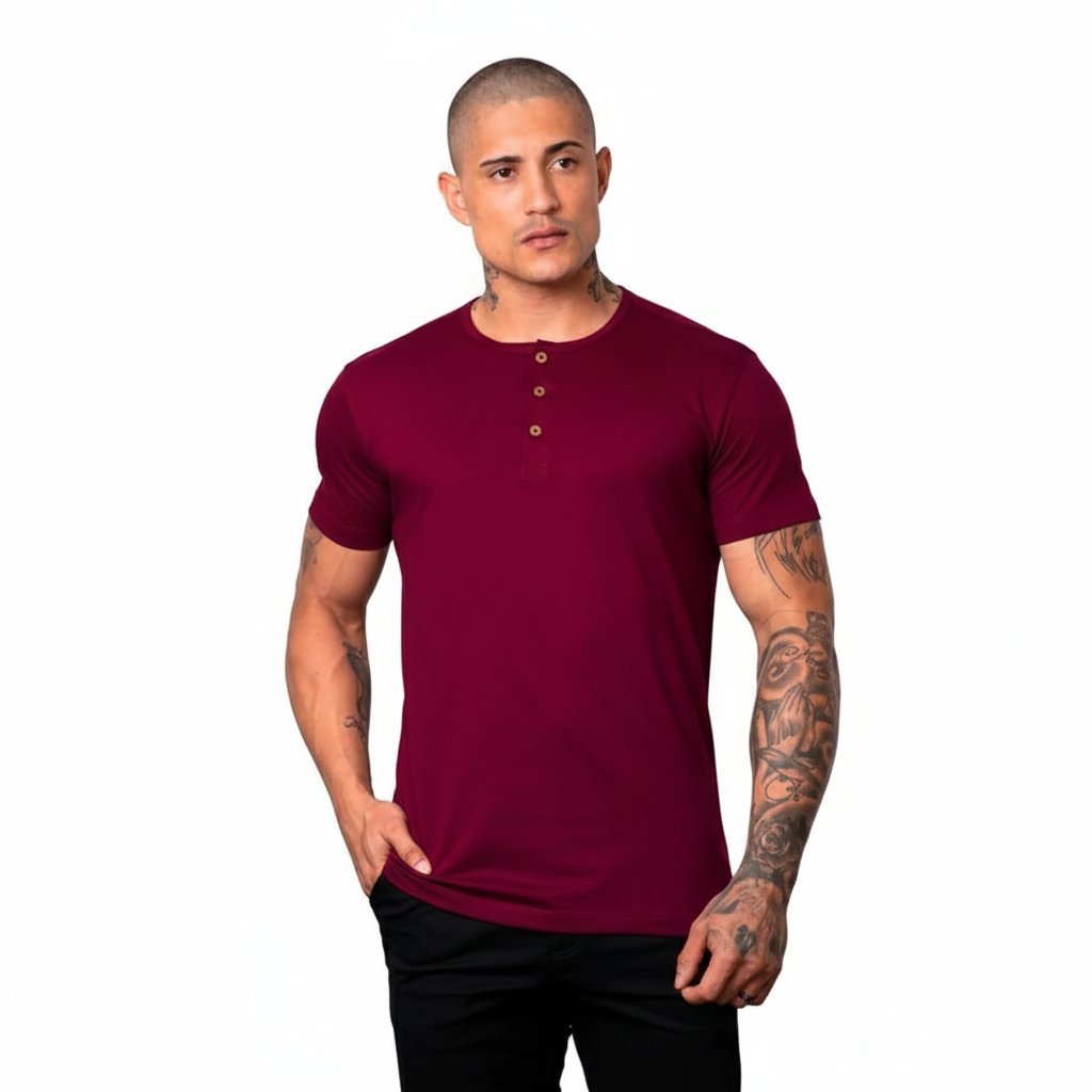 Camiseta Henley Livin