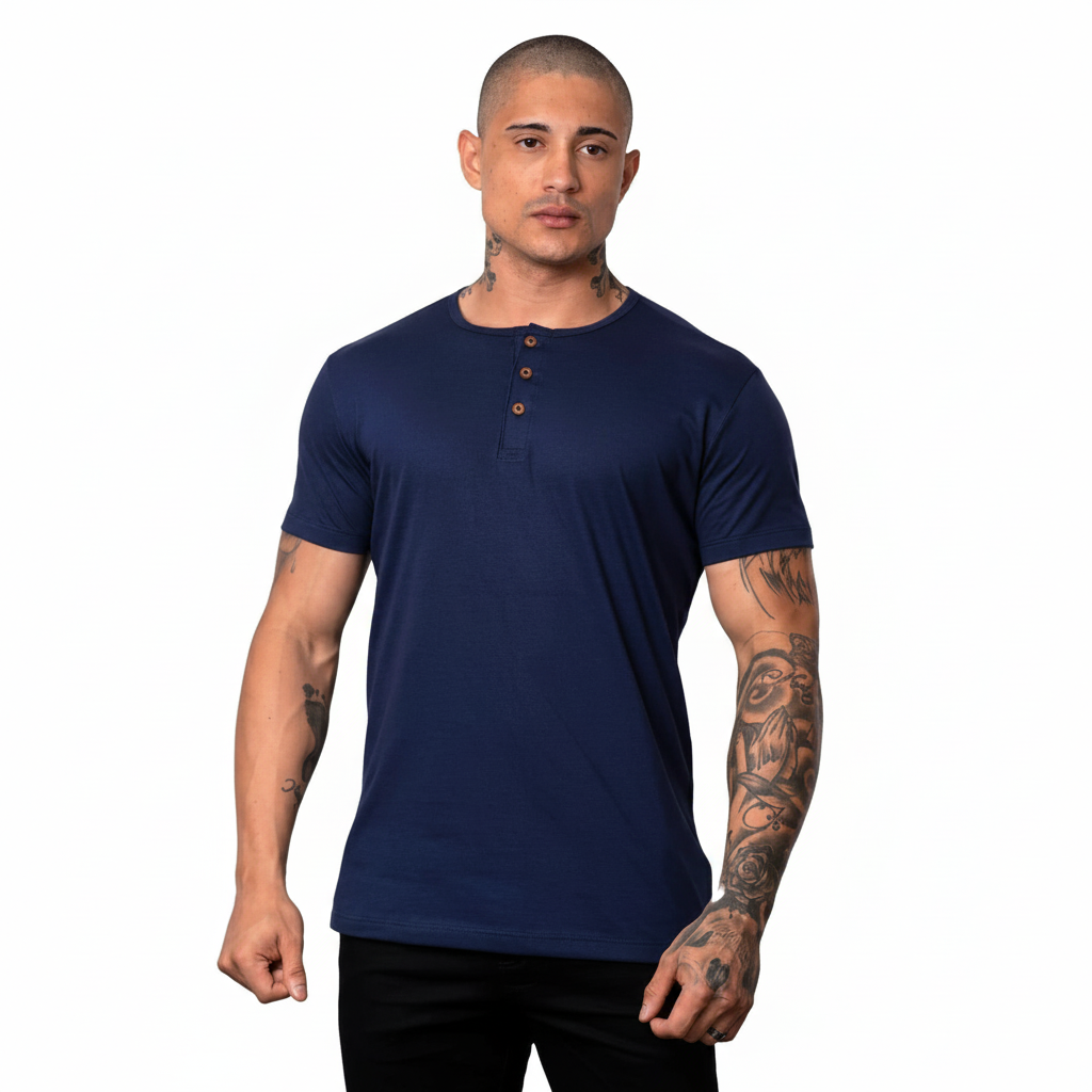 Camiseta Henley Livin
