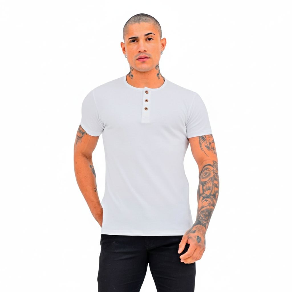 Camiseta Henley Livin