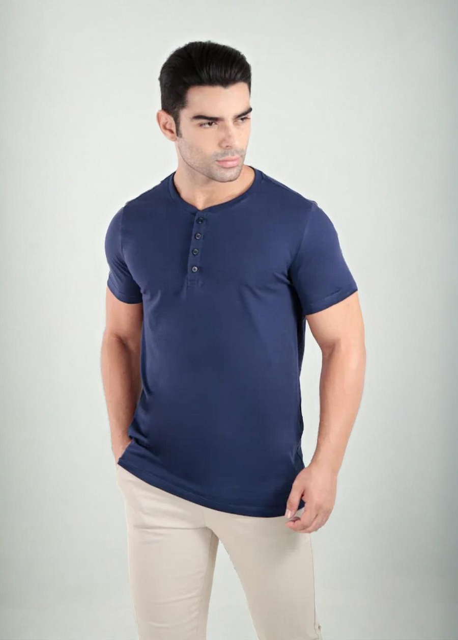 Camiseta Henley Egípcio